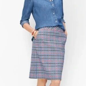 Talbots Gingham Pencil Skirt Size 14 (Like New)